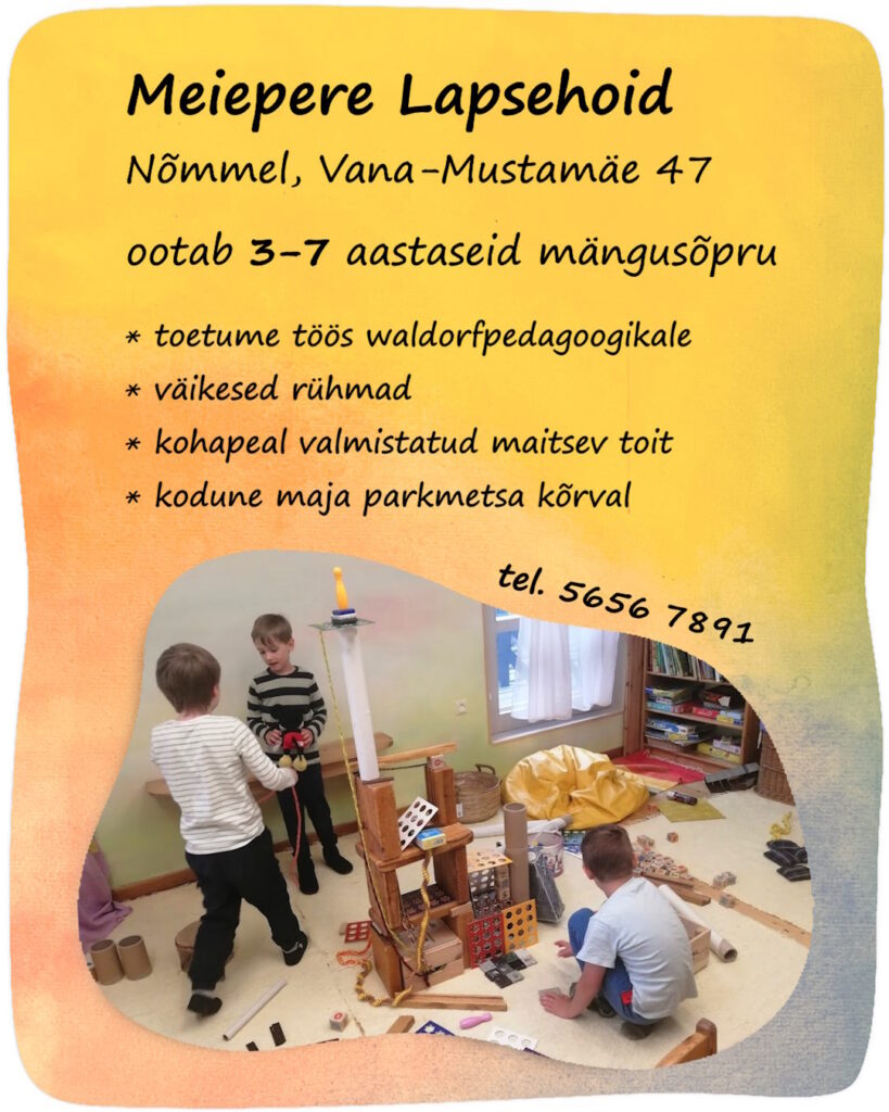 Meiepere Lapsehoid vabade kohtade kuulutus 2025 hooajaks