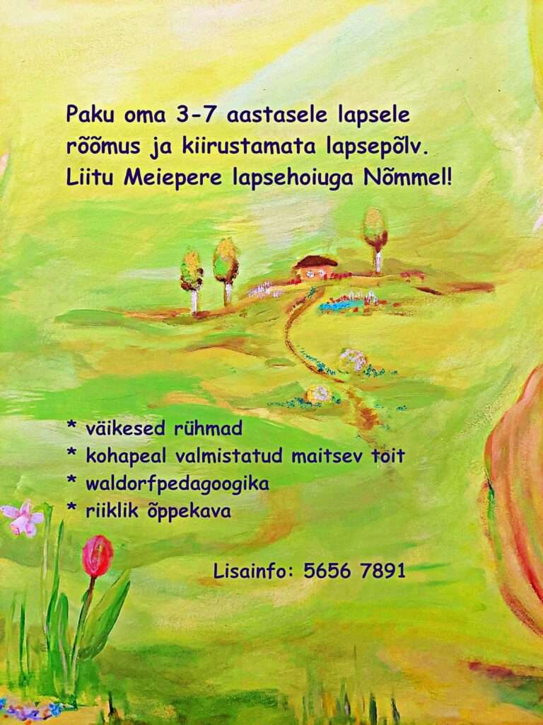 Meiepere kuulutus avalehel